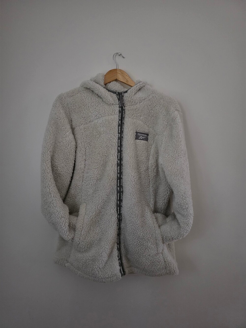 Reebok Kids Cream Sherpa Puffer Hoodie